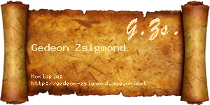 Gedeon Zsigmond névjegykártya
