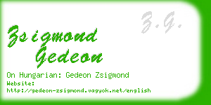 zsigmond gedeon business card